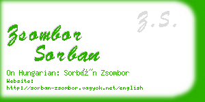 zsombor sorban business card